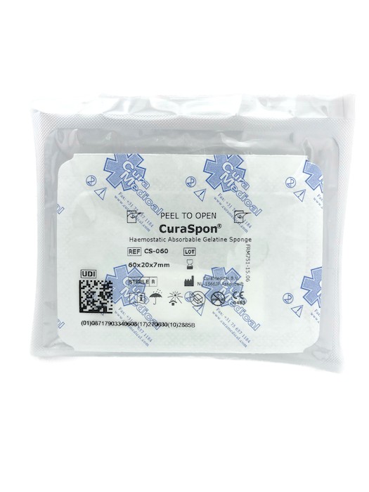 Esponja hemostática 30 x 50 a 60 mm. Pieza.