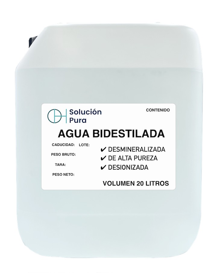 Agua Bi-destilada 20 Litros