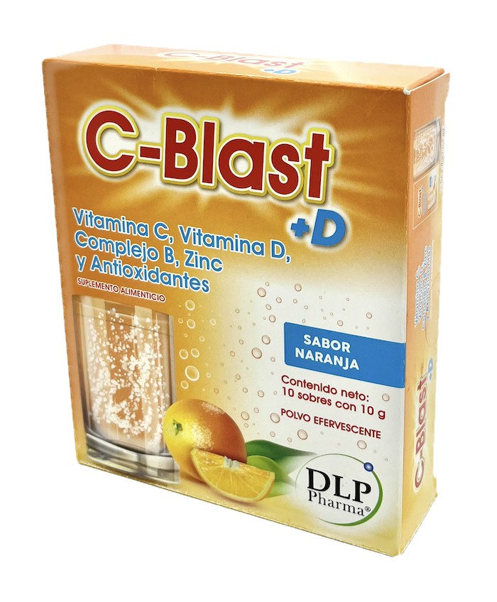 C-Blast+D Vitaminas Complejo B Y Antioxidantes, Caja Con 10 Sobres