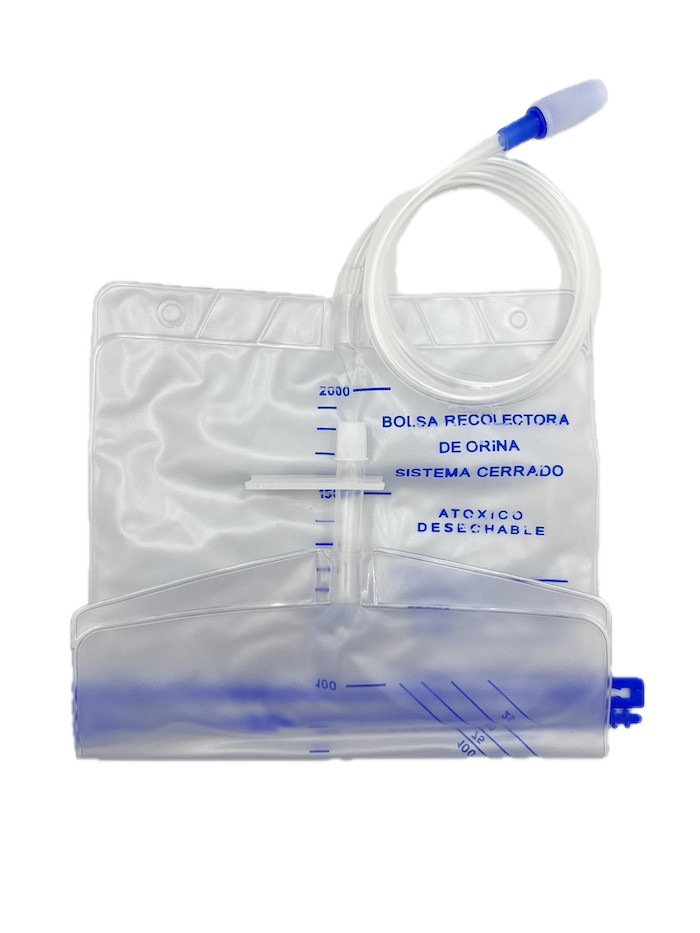 Bolsa recolectora de orina para cama de 2000 ml. delgada