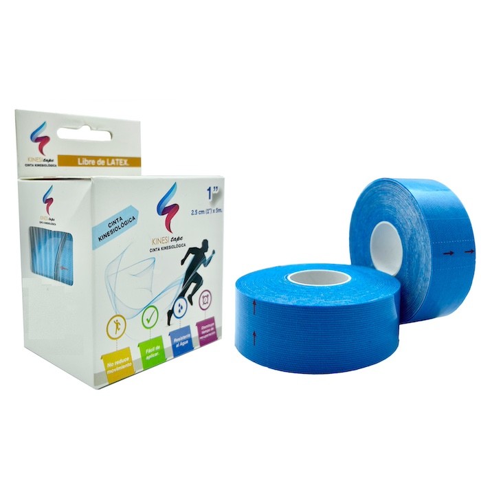 Cinta Kinesiológica 1" (2.5 cm) por 5 Metros. Caja Con 2 Piezas