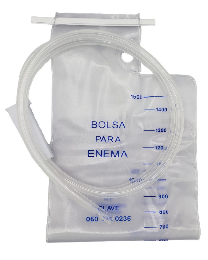 Bolsa para enema con tubo transportador 1500 ml.