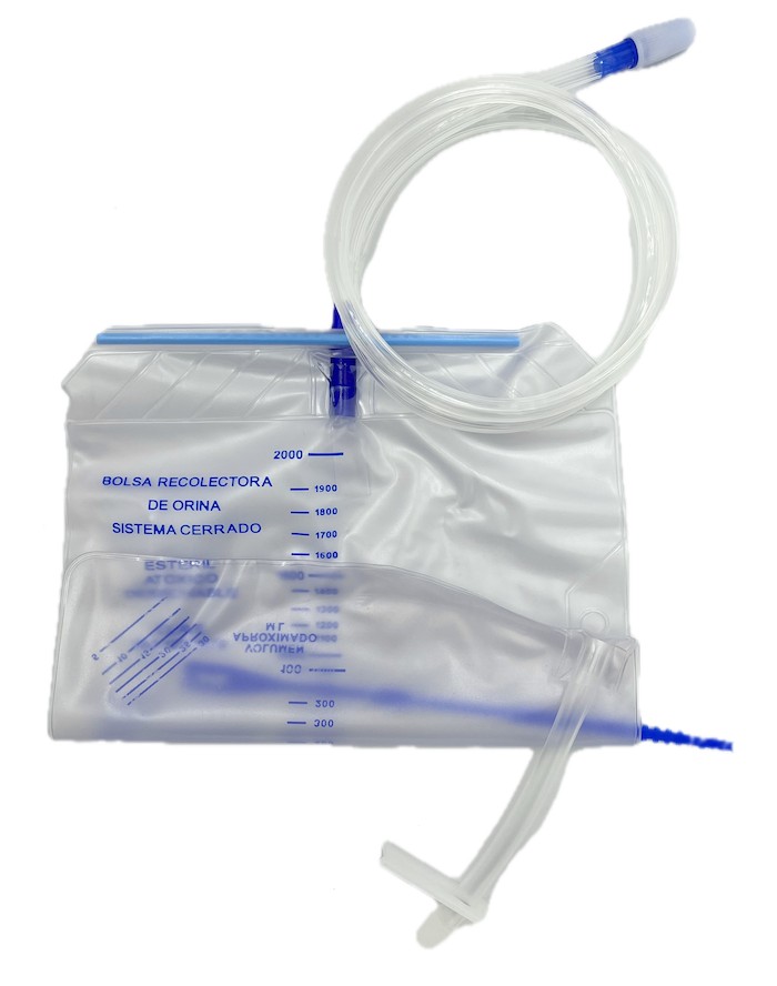 Bolsa recolectora de orina para cama de larga duración 2000 ml. Pieza