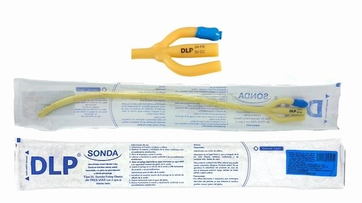 Sonda foley-owen de 3 vías de látex para irrigación 30 ml calibre 24 FR. Pieza